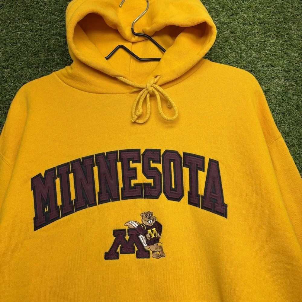 Vintage Minnesota Vikings Hoodie Mens Medium Heavyweight  Embroidered Russell
